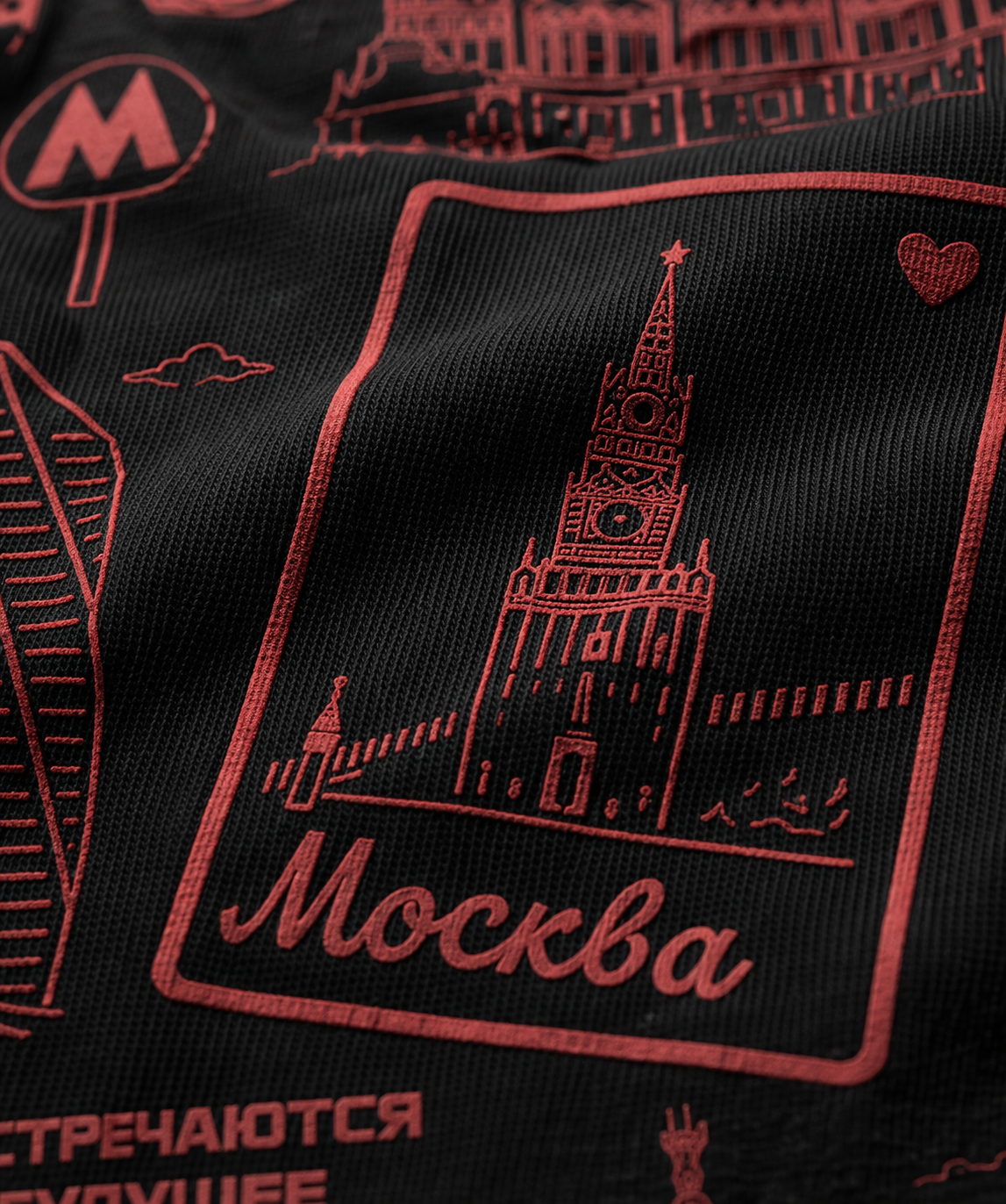 Футболка Москва на черной базе
